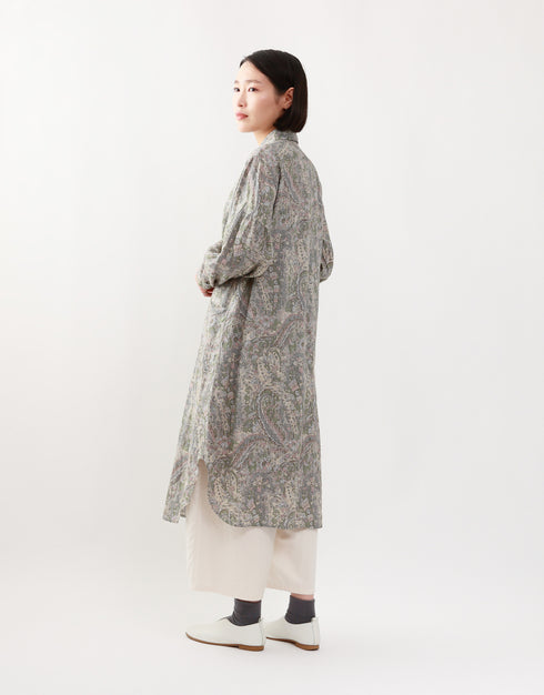 Linen paisley shirtdress